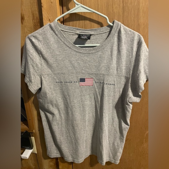 Ralph Lauren Polo Jeans Gray Tee - Picture 1 of 3
